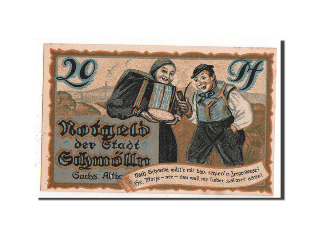 Banknote, Germany, Schmolln, 20 Pfennig, 1921, UNC(63), Mehl:1189