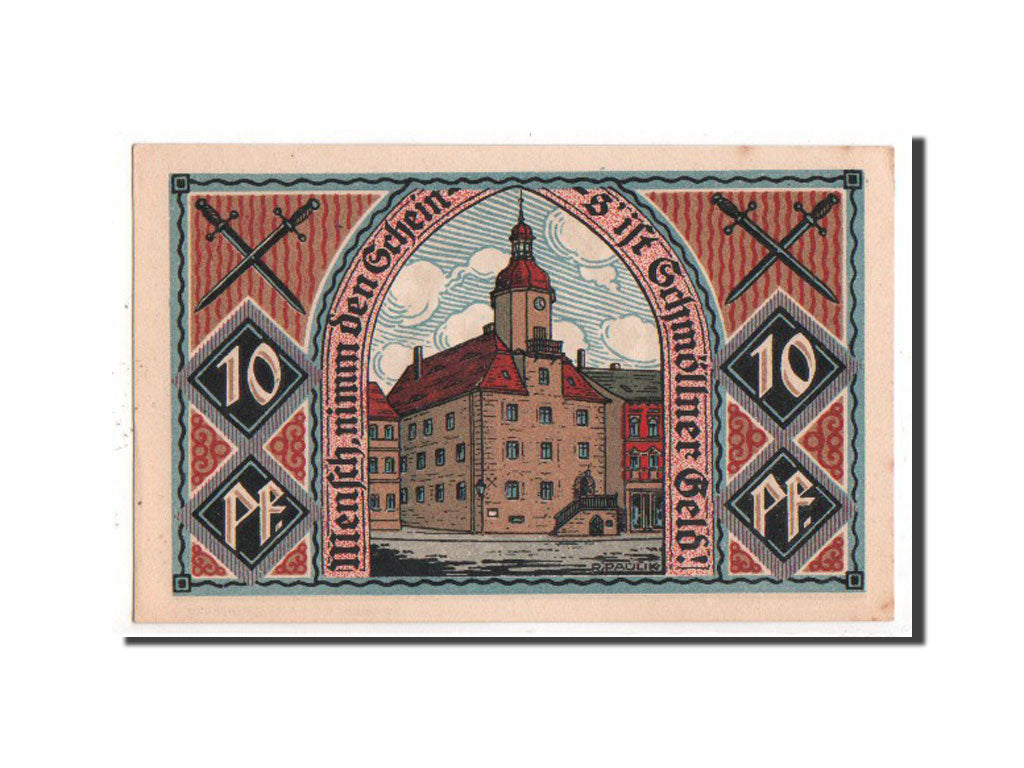 Banknote, Germany, Schmolln, 10 Pfennig, 1921, UNC(63), Mehl:1189