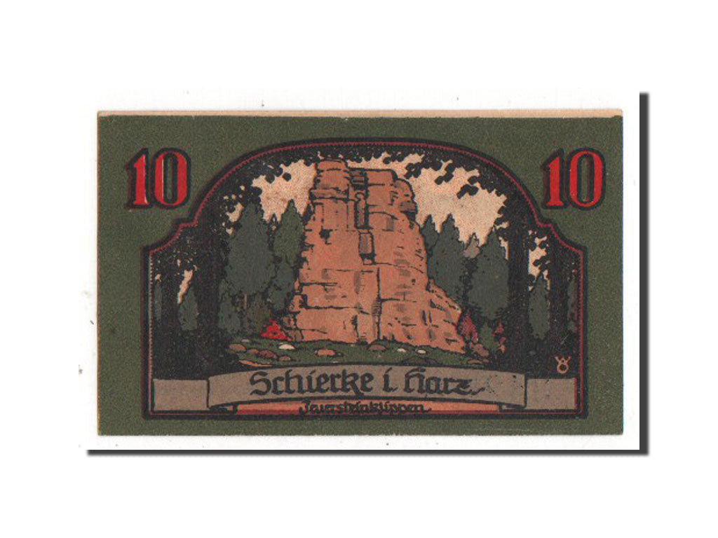 Banknote, Germany, Schierke, 10 Pfennig, 1921, UNC(63), Mehl:1179.1c