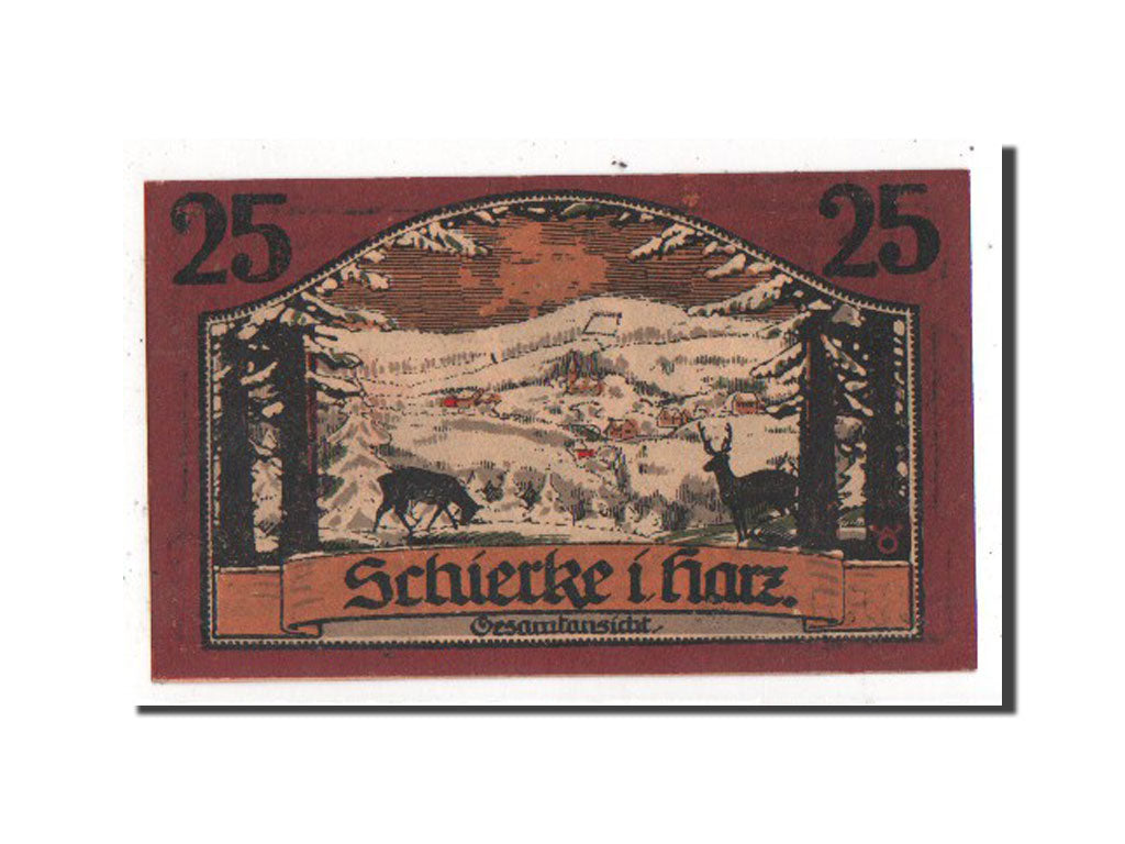 Banknote, Germany, Schierke, 25 Pfennig, 1921, UNC(63), Mehl:1179.1c