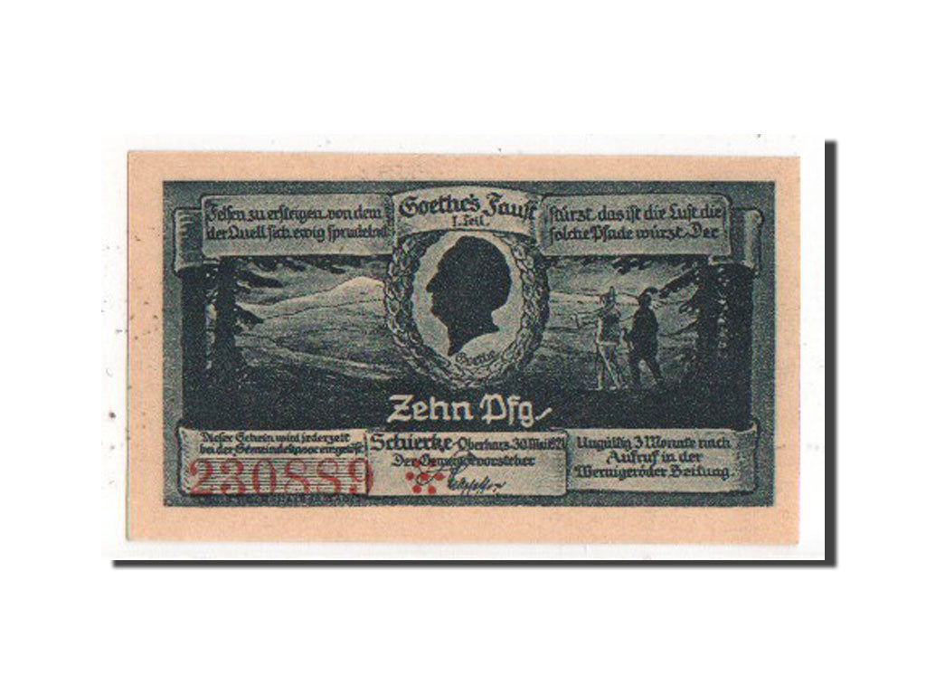 Banknote, Germany, Schierke, 10 Pfennig, 1921, UNC(63), Mehl:1178.1c
