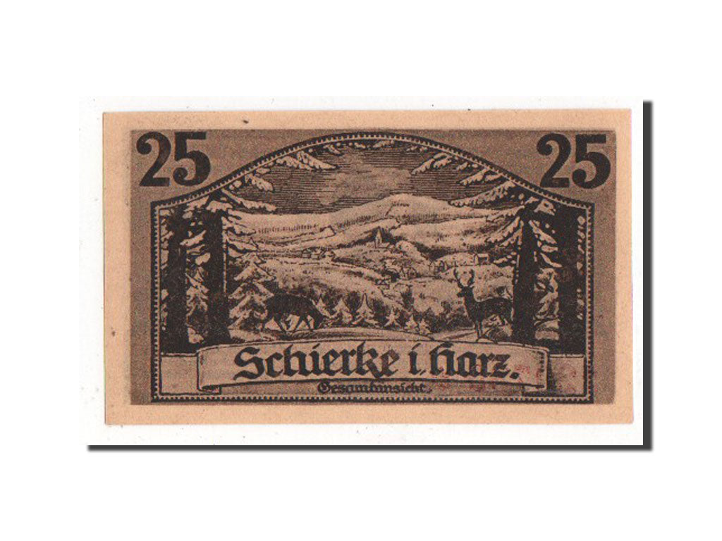 Banknote, Germany, Schierke, 25 Pfennig, 1921, UNC(63), Mehl:1178.1c