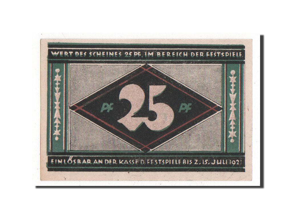 Billet, Allemagne, Breslau Evangelisch Kirchlicher, 25 Pfennig, 1921, SUP
