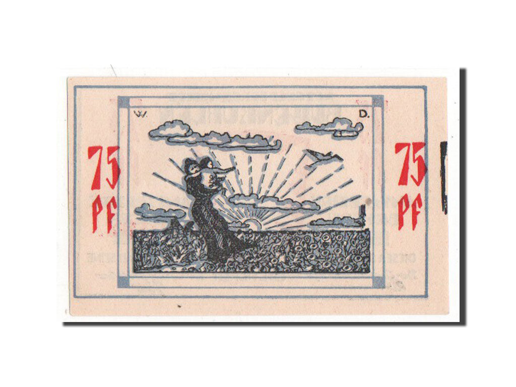 Banknote, Germany, Bullenkuhlen, 75 Pfennig, 1921, AU(55-58), Mehl:206.2a