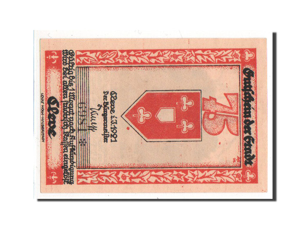 Billet, Allemagne, Cleve Stadt, 75 Pfennig, 1921, SUP, Mehl:231.2