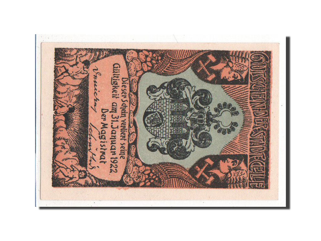 Banknote, Germany, Celle, 50 Pfennig, 1922, AU(55-58), Mehl:226.4a
