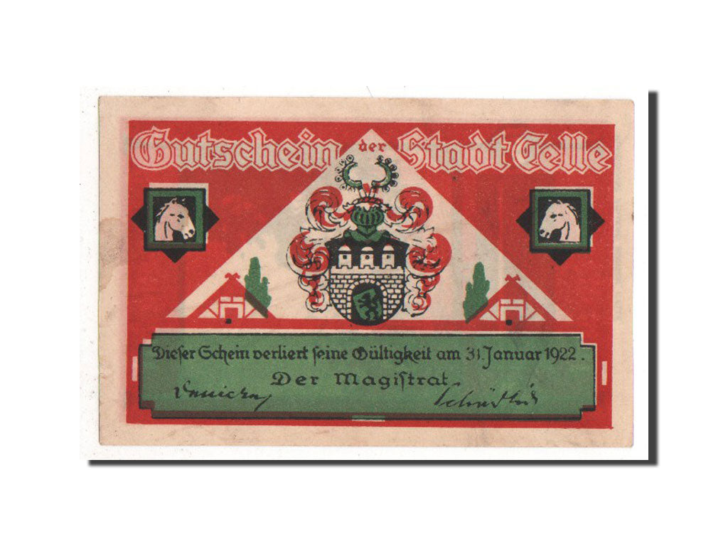 Banknote, Germany, Celle, 100 Pfennig, 1922, AU(55-58), Mehl:226.2a