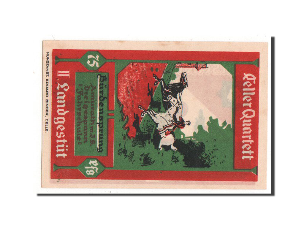 Banknote, Germany, Celle, 75 Pfennig, 1922, AU(55-58), Mehl:226.2a
