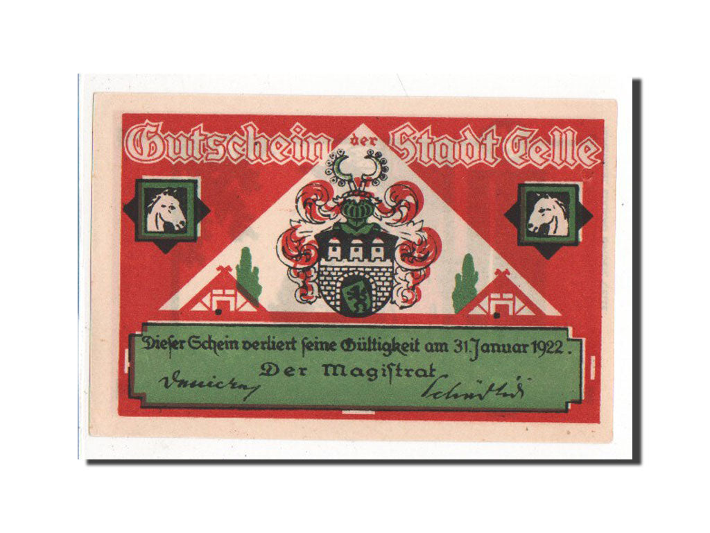 Banknote, Germany, Celle, 50 Pfennig, 1922, AU(55-58), Mehl:226.2a