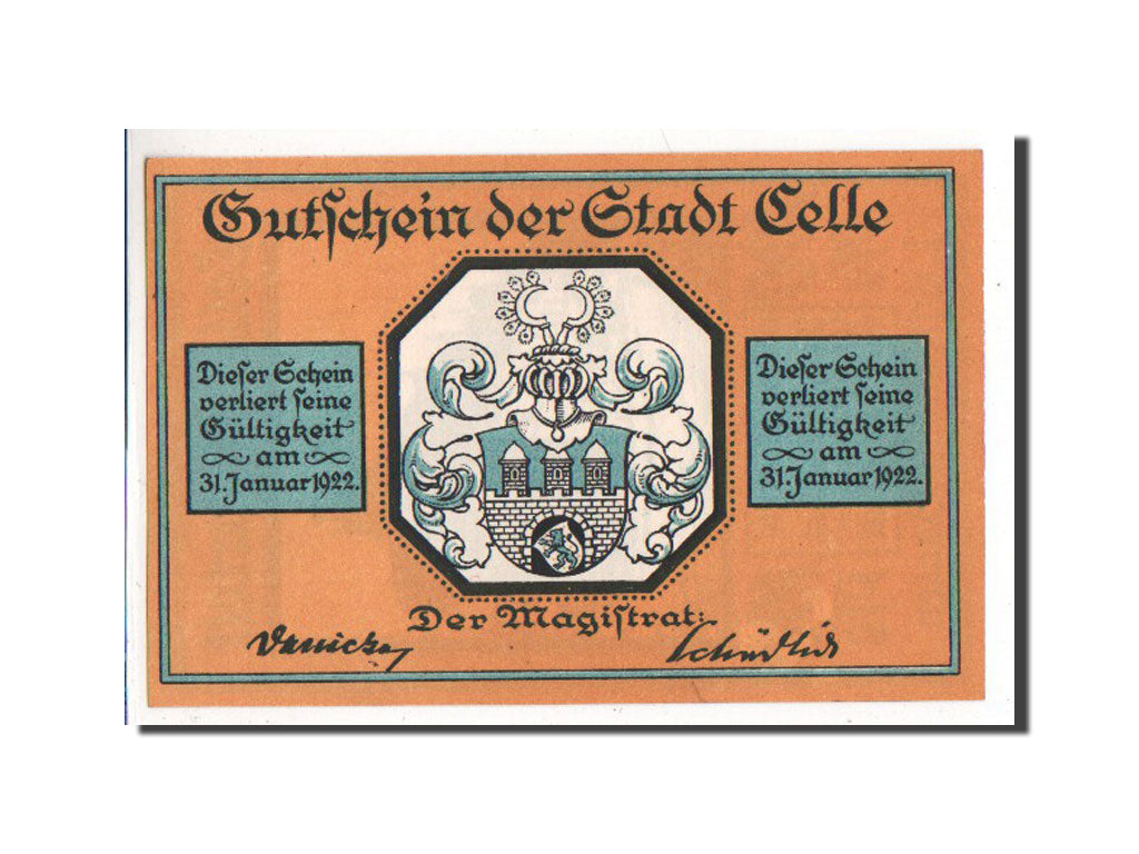 Banknote, Germany, Celle, 100 Pfennig, 1922, AU(55-58), Mehl:226.1a