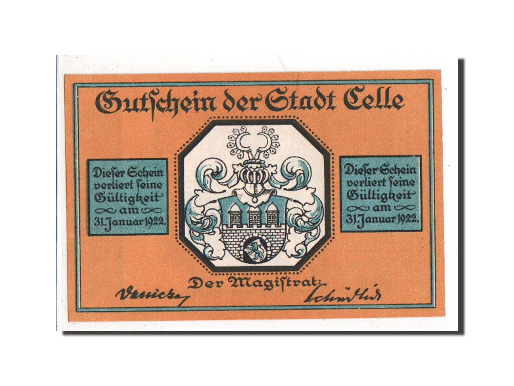 Banknote, Germany, Celle, 75 Pfennig, 1922, AU(55-58), Mehl:226.1a