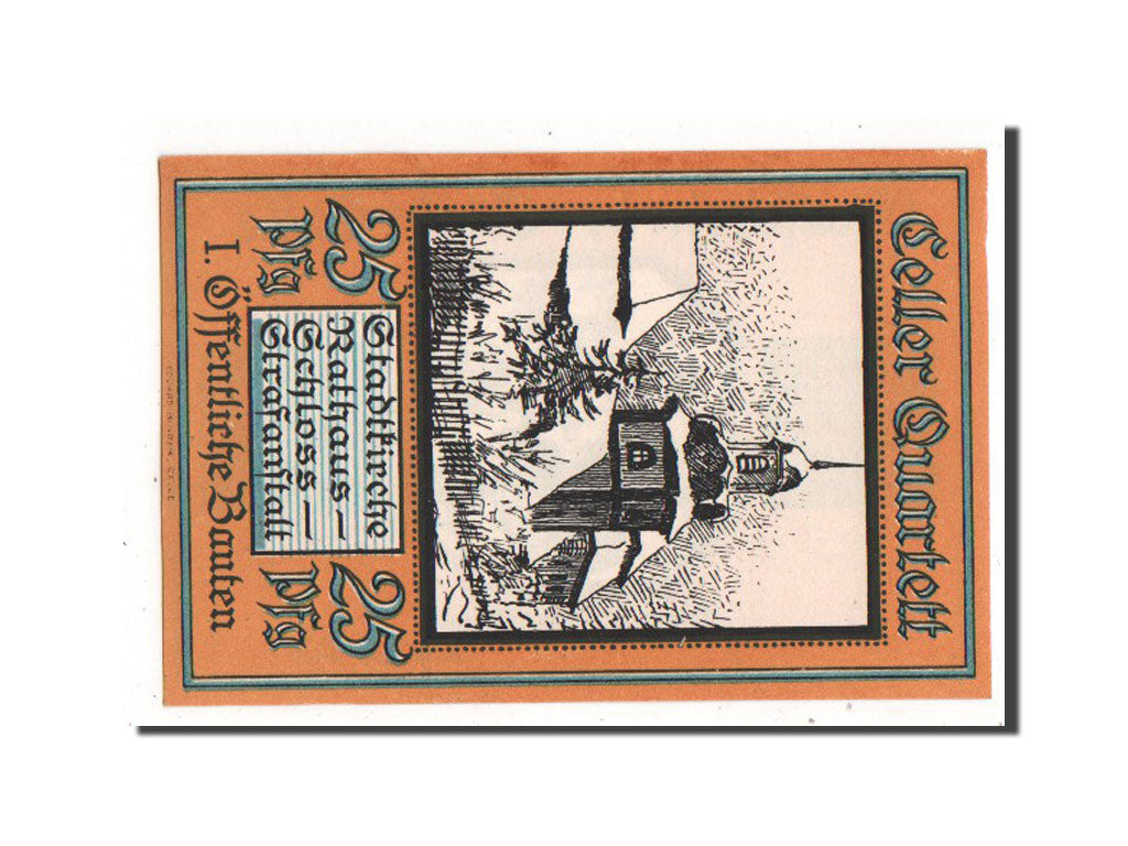 Banknote, Germany, Celle, 25 Pfennig, 1922, AU(55-58), Mehl:226.1a
