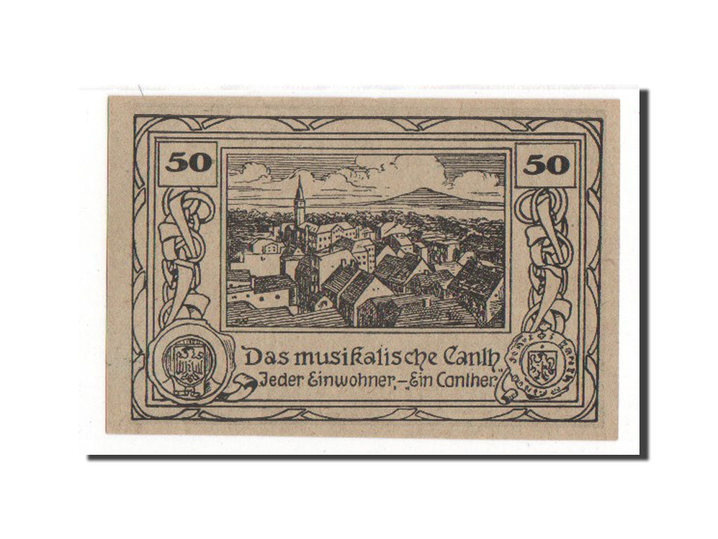 Banknote, Germany, Canth Stadt, 50 Pfennig, AU(55-58), Mehl:220.6b