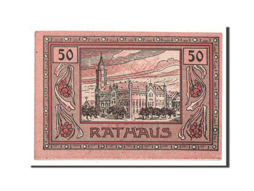 Banknote, Germany, Canth Stadt, 50 Pfennig, AU(55-58), Mehl:220.2