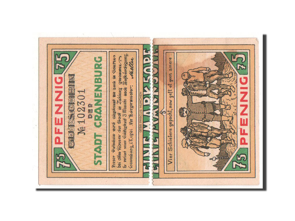 Banconote, Germania, Cranenburg Stadt, 1.5 Mark, 1921, SPL-, Mehl:244.1