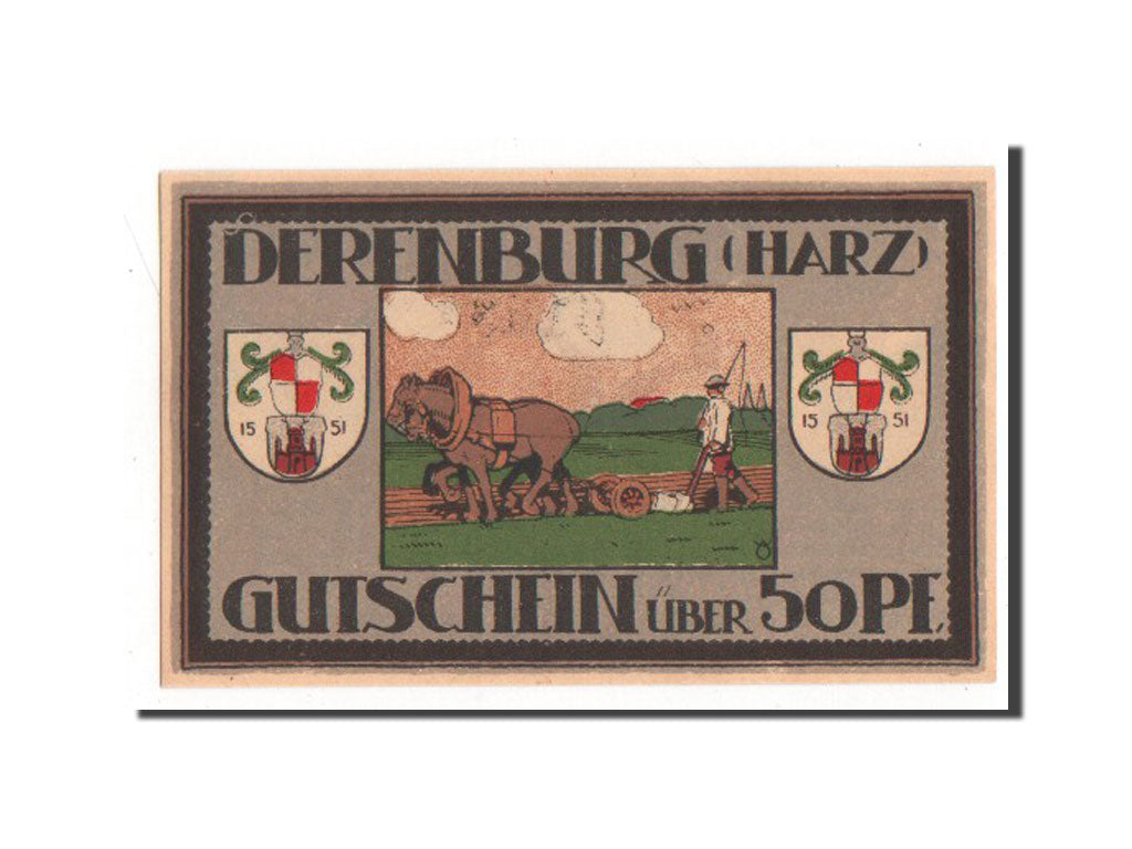 Banknote, Germany, Derenburg Stadt, 50 Pfennig, 1920, AU(55-58), Mehl:263.1