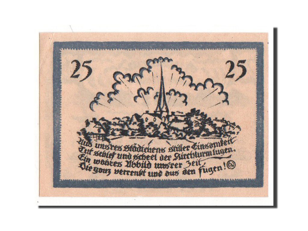 Banknote, Germany, Delbruck, 25 Pfennig, 1921, AU(55-58), Mehl:261.1