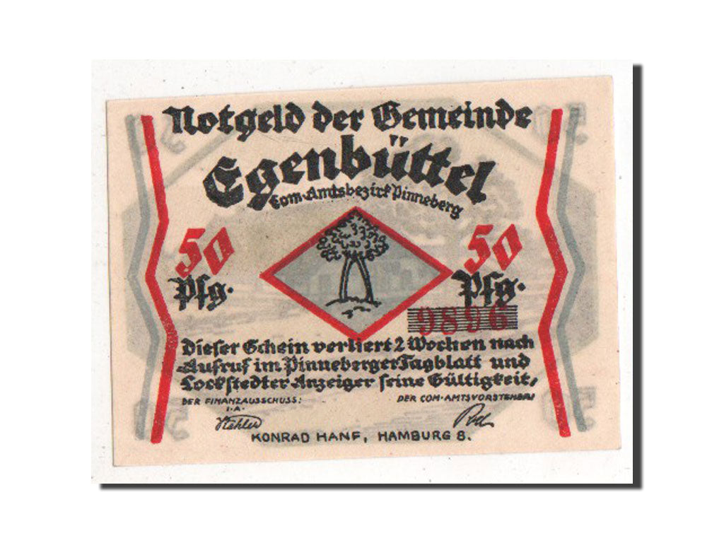 Banknote, Germany, Egenbuttel, 50 Pfennig, AU(55-58), Mehl:308.1