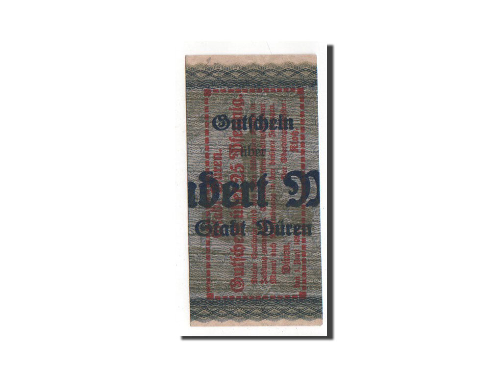 Banknote, Germany, Duren Stadt, 25 Pfennig, 1921, AU(55-58), Mehl:299.1b