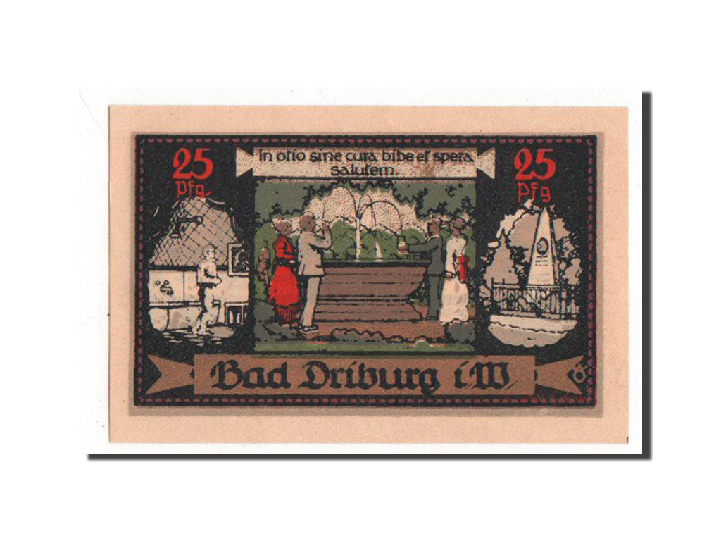 Banknote, Germany, Driburg Bad, 25 Pfennig, 1921, 1921-09-01, AU(55-58)
