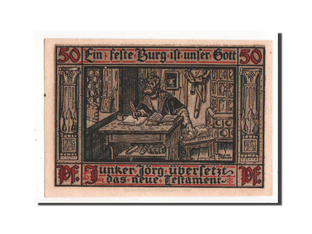 Geldschein, Deutschland, Eisenach Stadt, 50 Pfennig, 1921, VZ, Mehl:320.3