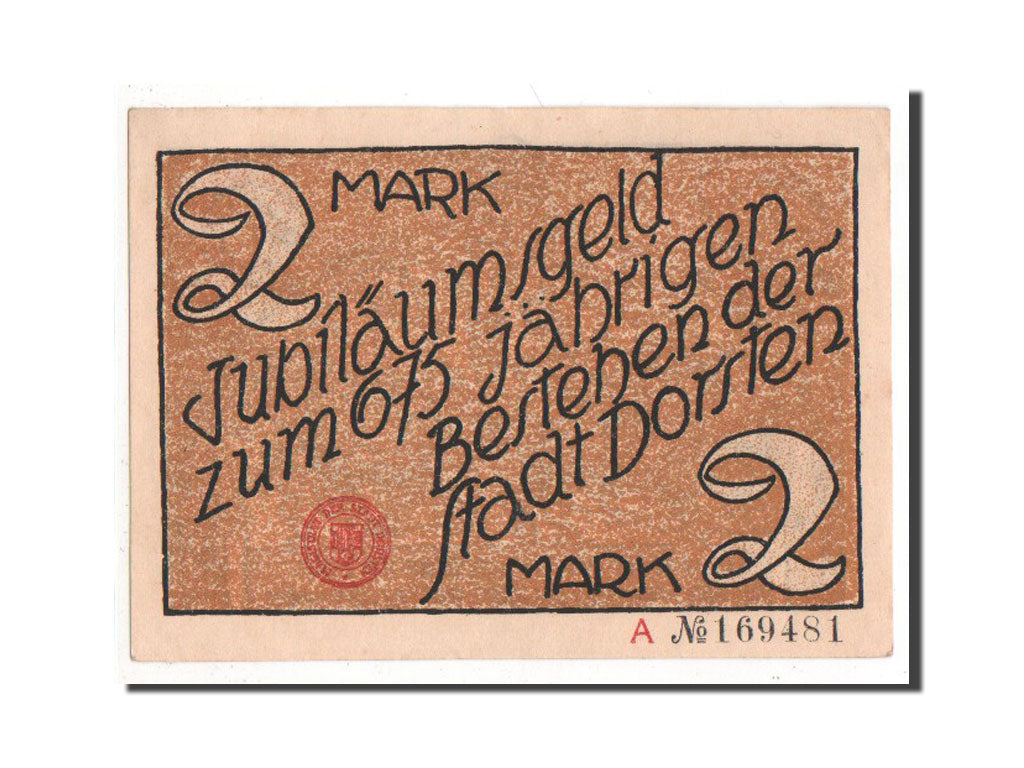 Banknote, Germany, Dorsten, 2 Mark, AU(55-58), Mehl:282.1