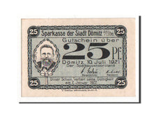 Geldschein, Deutschland, Domitz Stadt, 10 Pfennig, 1921, VZ, Mehl:278.1