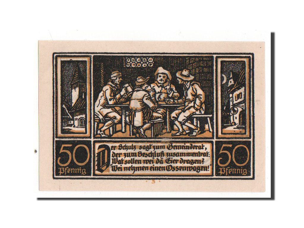 Banknote, Germany, Ditfurt Gemeinde, 50 Pfennig, 1921, AU(55-58), Mehl:275.2