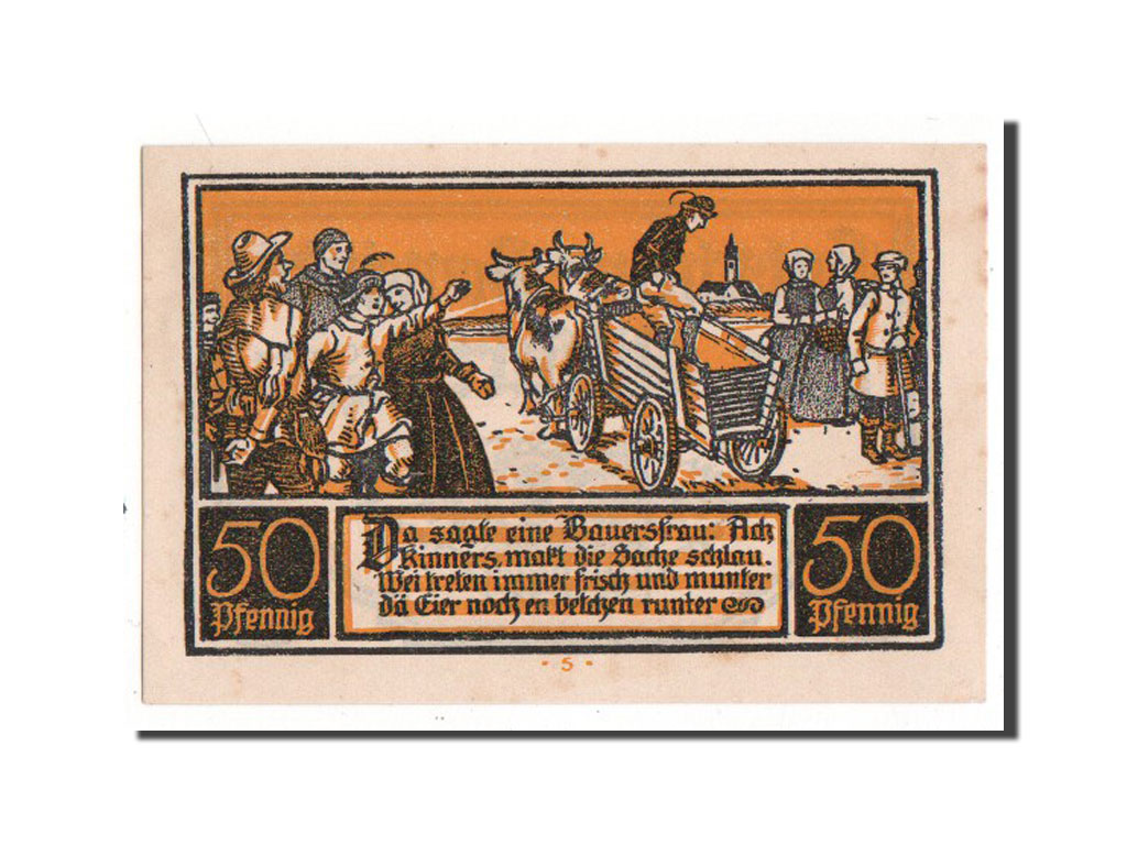 Geldschein, Deutschland, Ditfurt Gemeinde, 50 Pfennig, 1921, VZ, Mehl:275.2