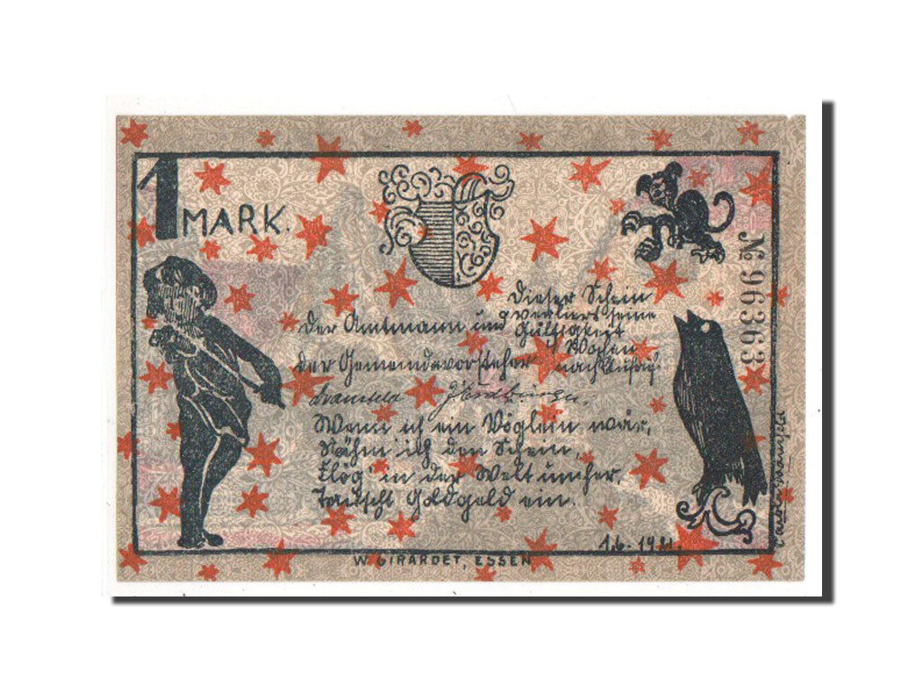 Banknote, Germany, Westfalen, 1 Mark, 1921, AU(55-58), Mehl:338