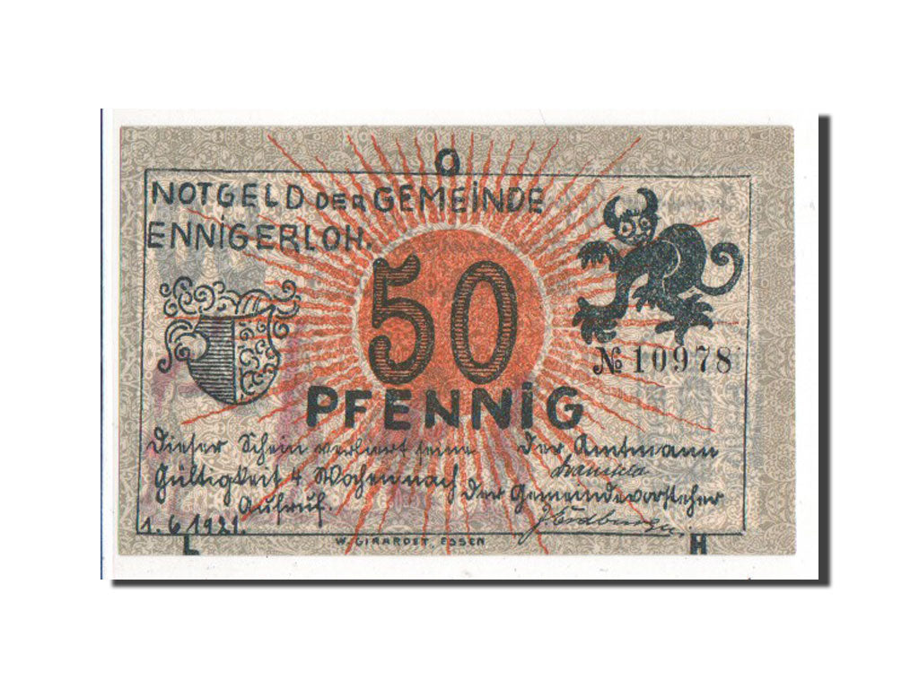 Banknote, Germany, Westfalen, 50 Pfennig, 1921, AU(55-58), Mehl:338.2b