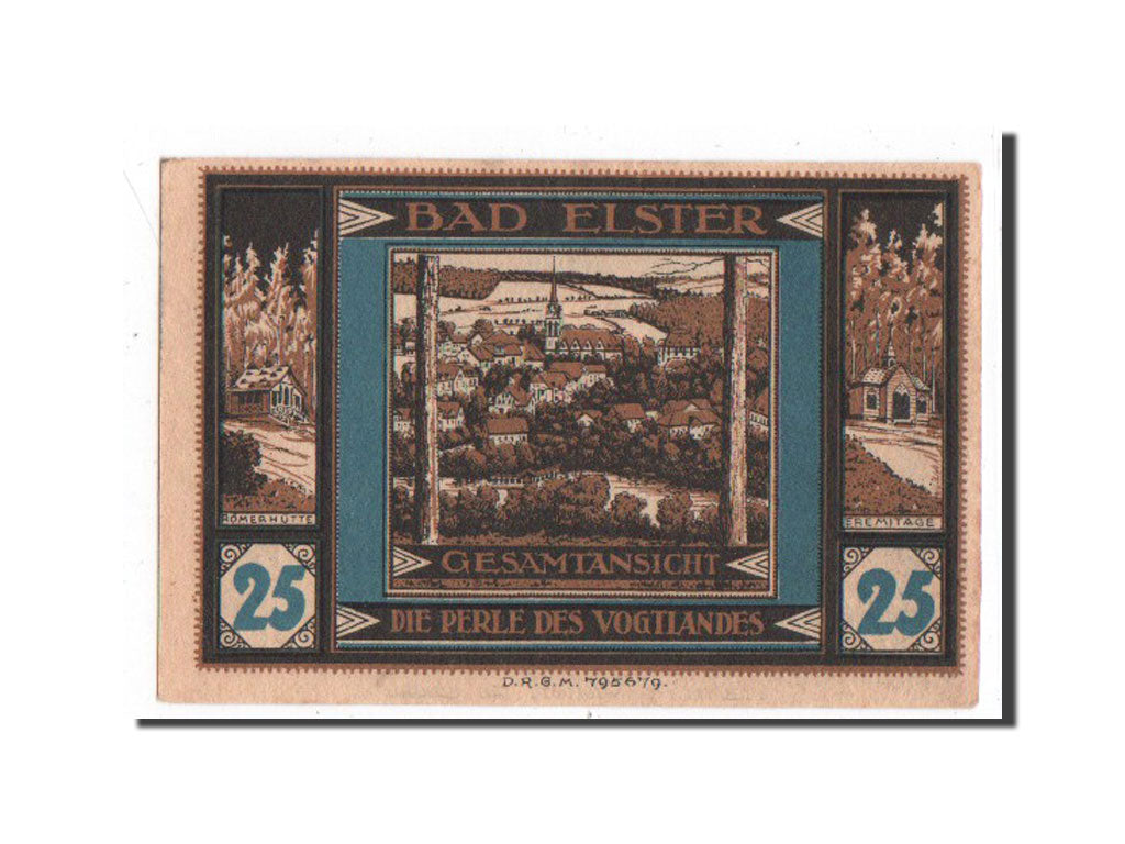 Banknote, Germany, Elster Bad Sparkasse, 25 Pfennig, AU(55-58), Mehl:334.1b