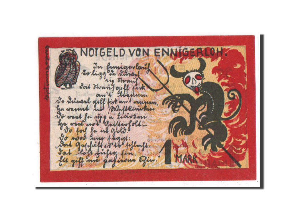Banknote, Germany, Westfalen, 1 Mark, 1921, AU(55-58), Mehl:338.2b