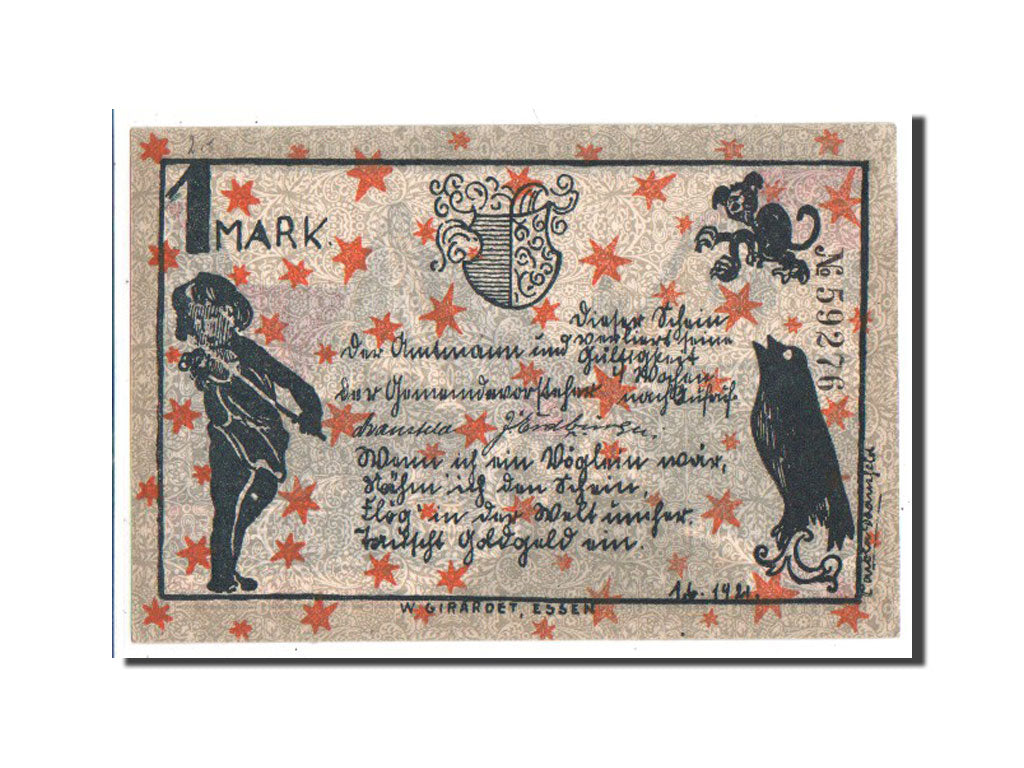 Banknote, Germany, Westfalen, 1 Mark, 1921, AU(55-58), Mehl:338.2b