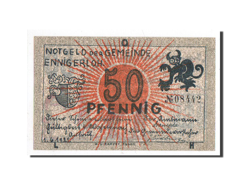 Banconote, Germania, Westfalen, 50 Pfennig, 1921, SPL-, Mehl:338.2b