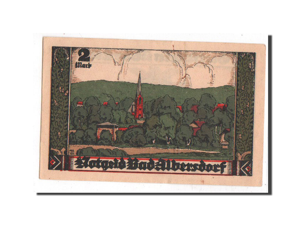 Banknote, Germany, Albersdorf Bad Gemeinde, 2 Mark, 1922, AU(55-58), Mehl:9.1