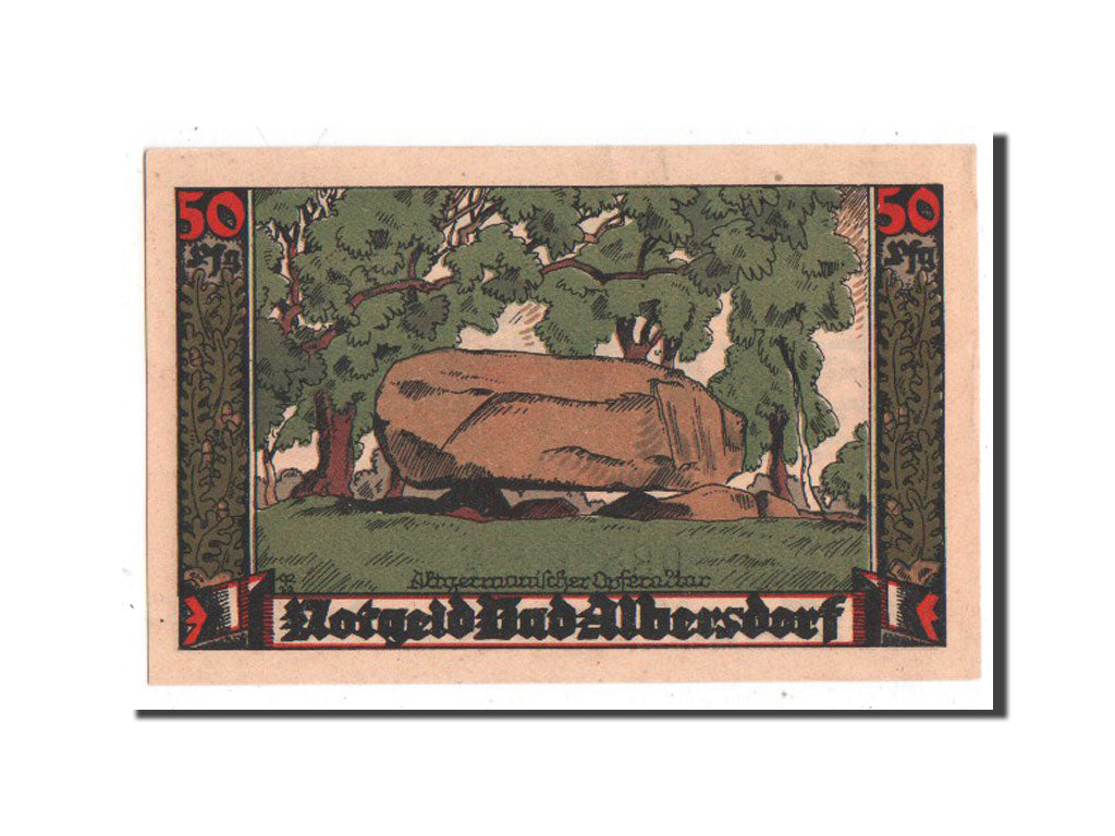 Banknote, Germany, Albersdorf Bad Gemeinde, 50 Pfennig, 1922, AU(55-58)
