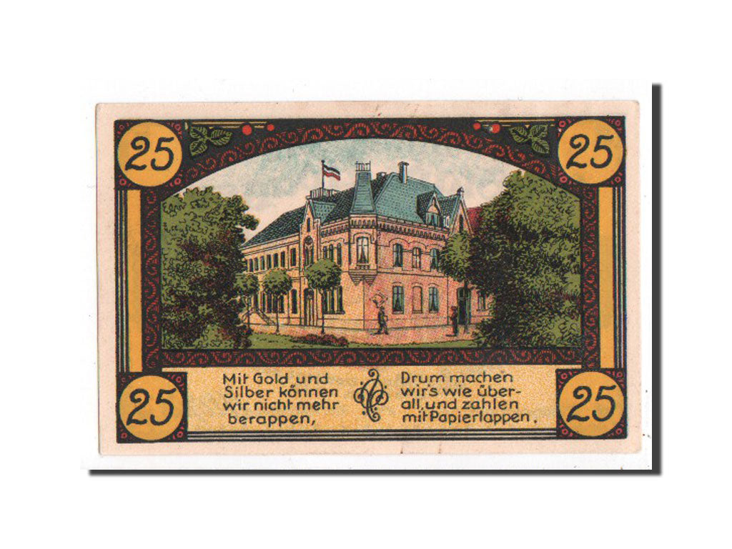 Banknote, Germany, Eldagsen Stadt, 25 Pfennig, 1921, AU(55-58), Mehl:327.1