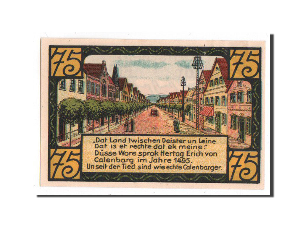 Banknote, Germany, Eldagsen Stadt, 75 Pfennig, 1921, AU(55-58), Mehl:327.1