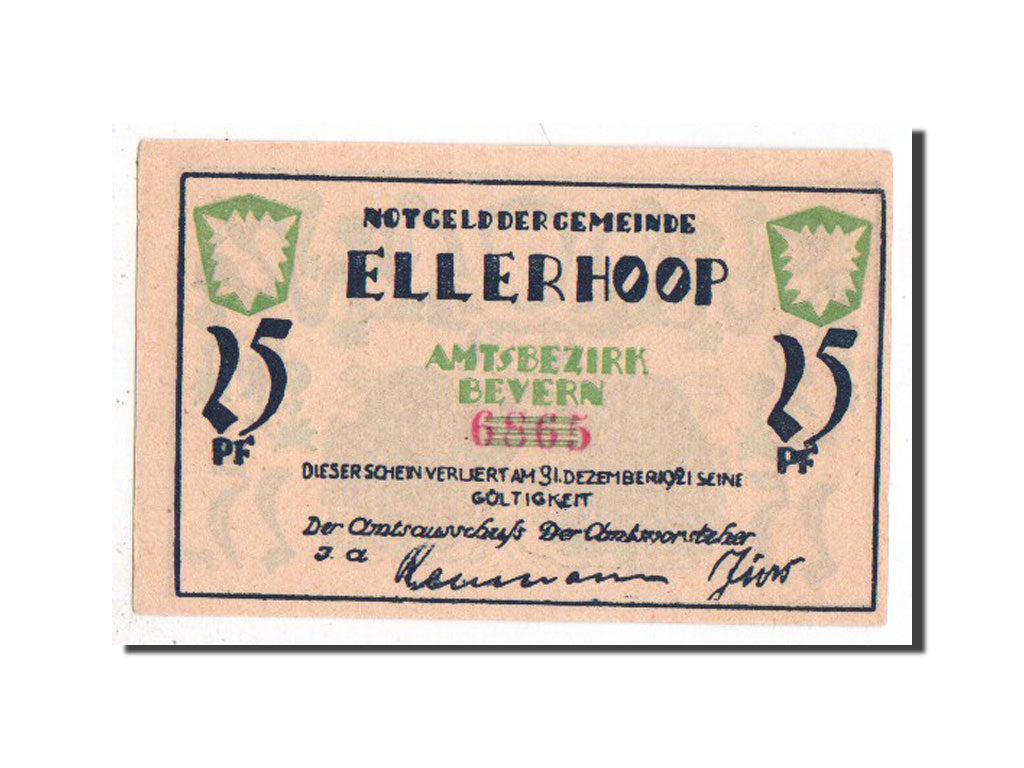 Banconote, Germania, Schleswig-Holstein, 25 Pfennig, 1921, SPL-, Mehl:330.1a