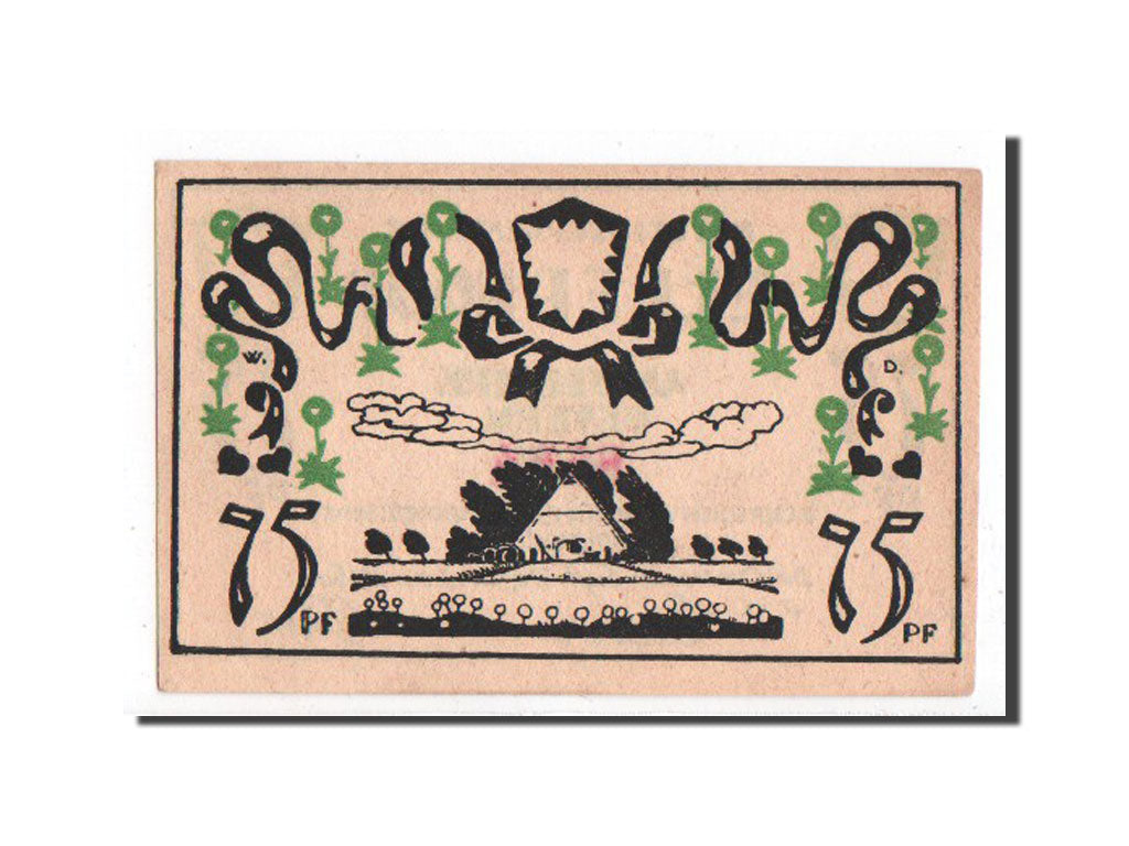 Banknote, Germany, Schleswig-Holstein, 75 Pfennig, 1921, AU(55-58), Mehl:330.1a
