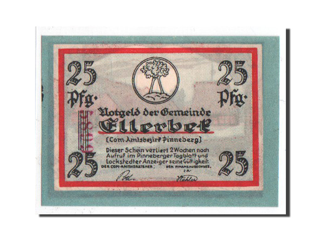 Banknote, Germany, Schleswig-Holstein, 25 Pfennig, AU(55-58), Mehl:329.1a
