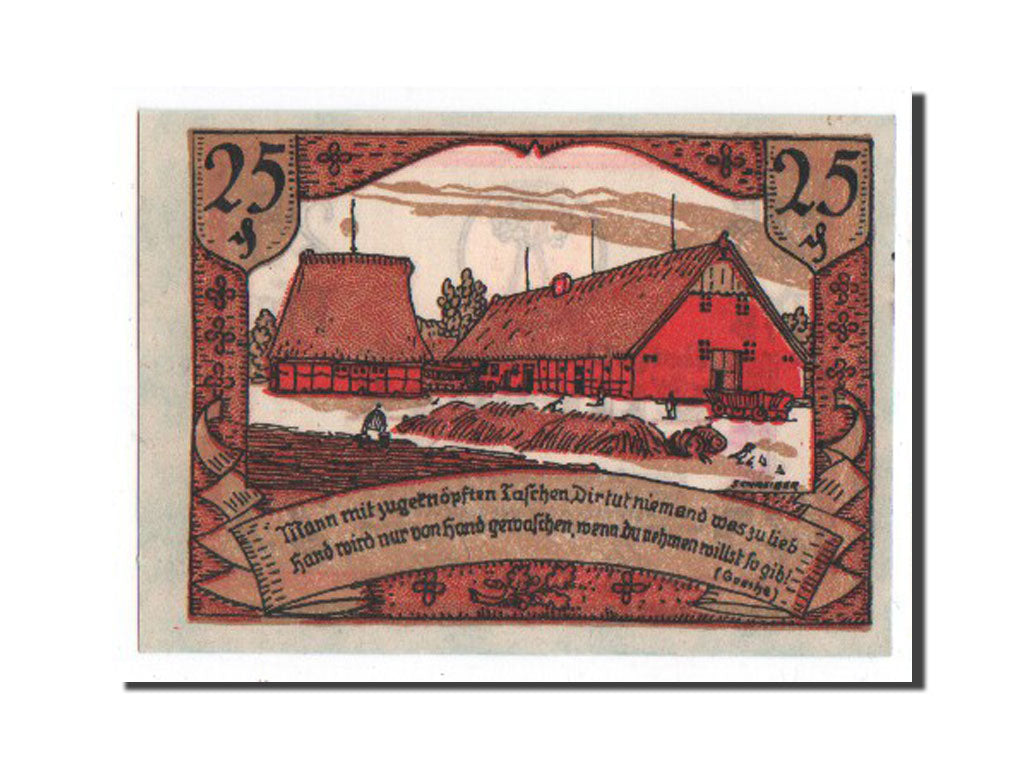 Banknote, Germany, Schleswig-Holstein, 25 Pfennig, AU(55-58), Mehl:329.1a