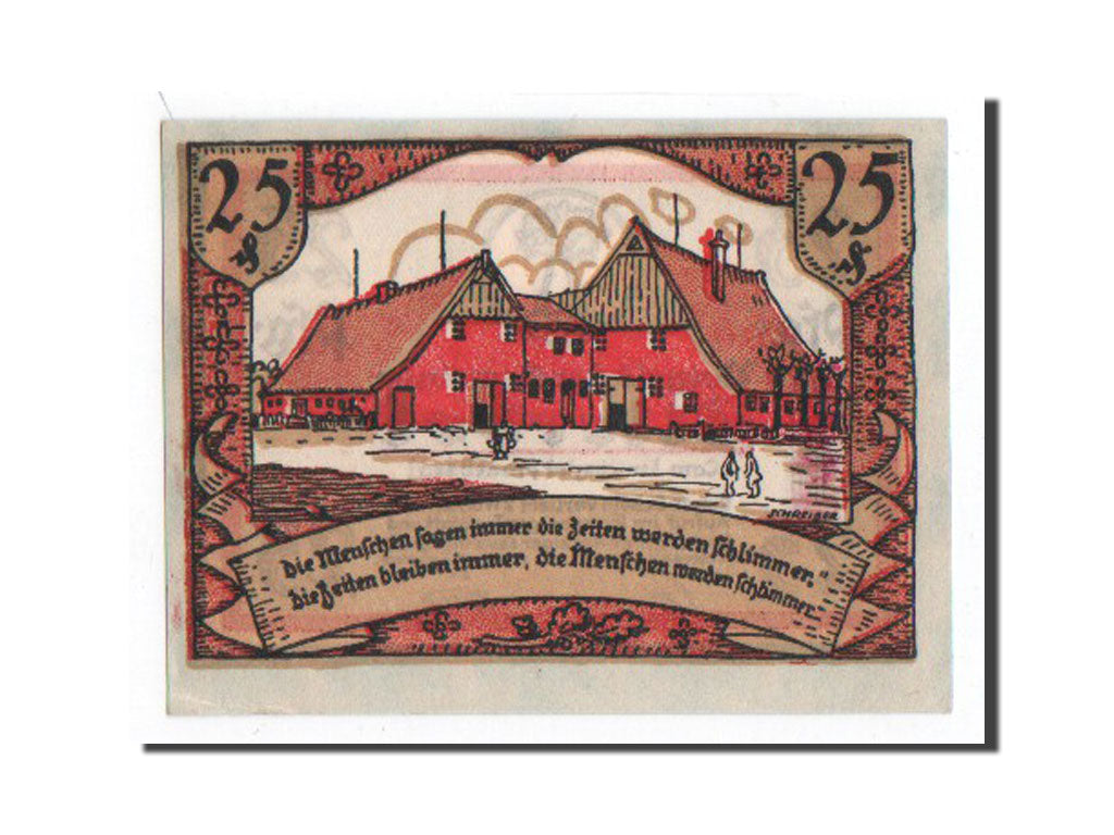 Banknote, Germany, Schleswig-Holstein, 25 Pfennig, AU(55-58), Mehl:329.1a