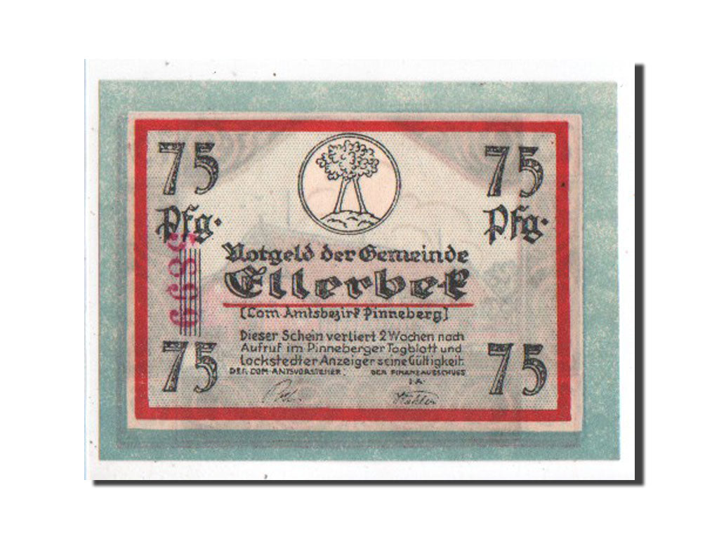 Banknote, Germany, Schleswig-Holstein, 75 Pfennig, AU(55-58), Mehl:329.1a