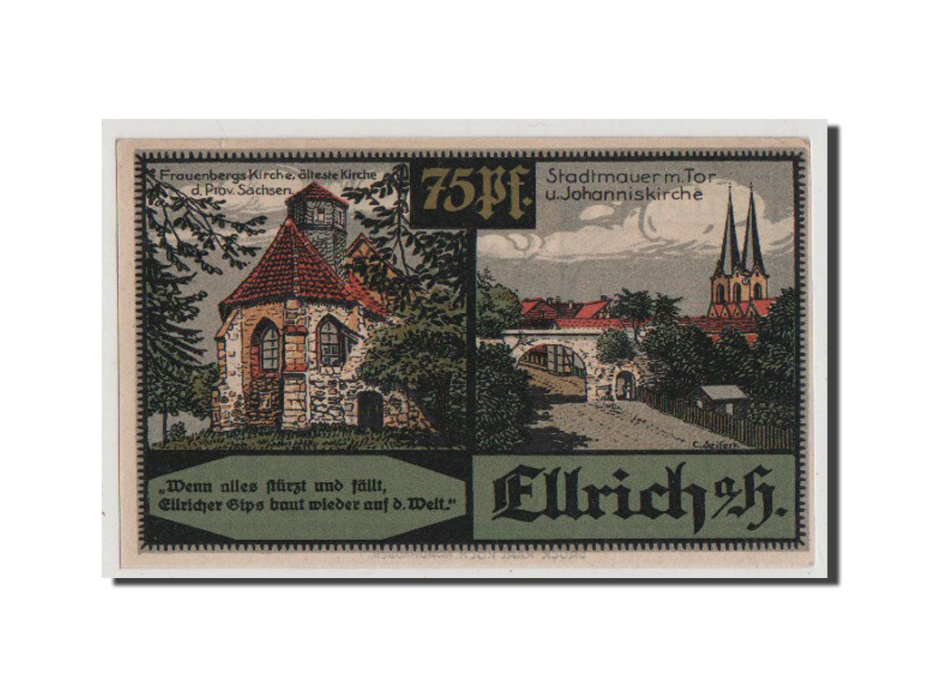 Banknote, Germany, Provinz Sachsen, Thüringischer Teil, 75 Pfennig, 1921