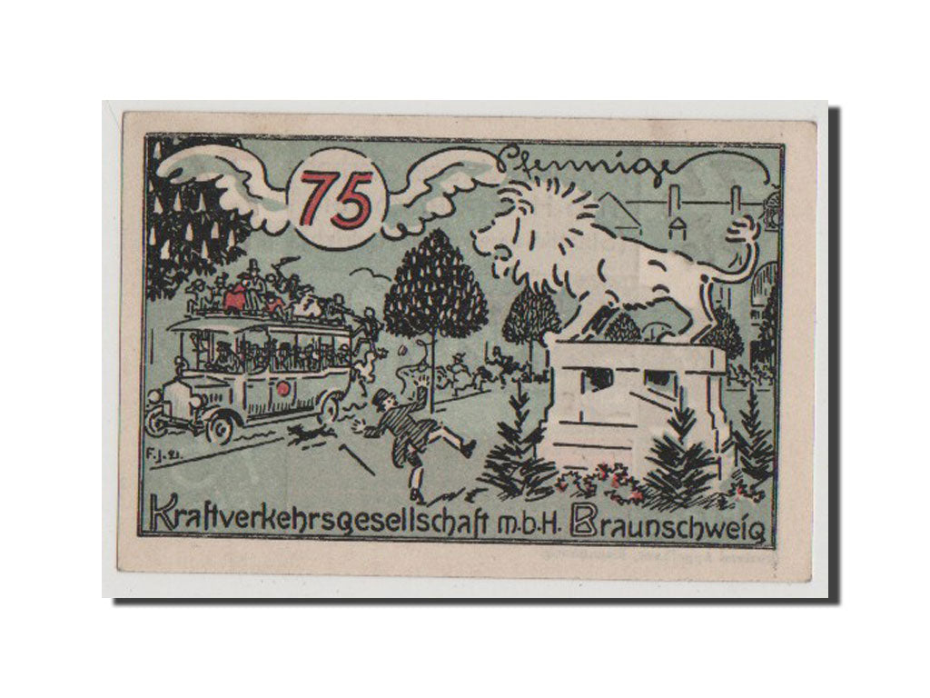 Billete, Alemania, Braunschweig, 75 Pfennig, 1921, EBC, Mehl:156.1