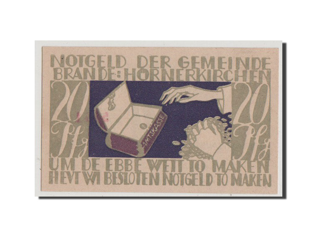 Banknote, Germany, Schleswig-Holstein, 20 Pfennig, 1922, AU(55-58), Mehl:152.2a