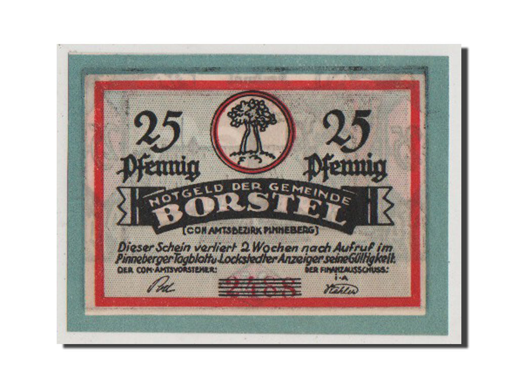 Banknote, Germany, Schleswig-Holstein, 25 Pfennig, AU(55-58), Mehl:145.1
