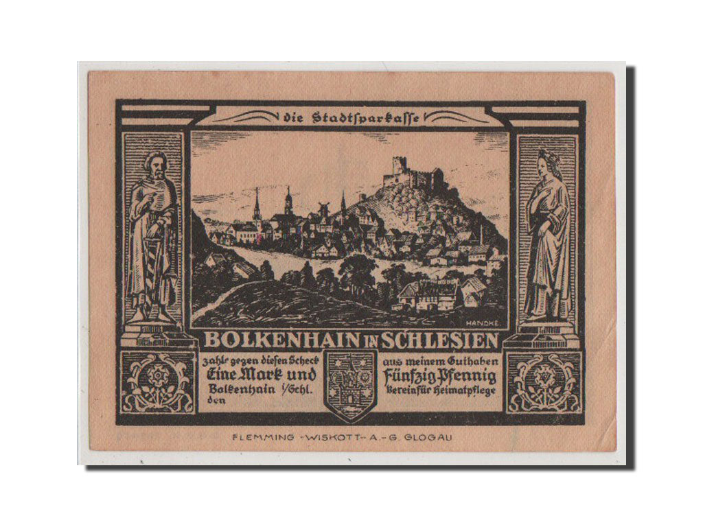 Banknote, Germany, Bolkenhain, 1.5 Mark, 1922, AU(55-58), Mehl:137.1